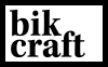 Logootipo da empresa bike craft, em preto com o fundo vazado
